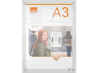Premium Plus acryl informatiebord wandgemonteerd A3 - 5
