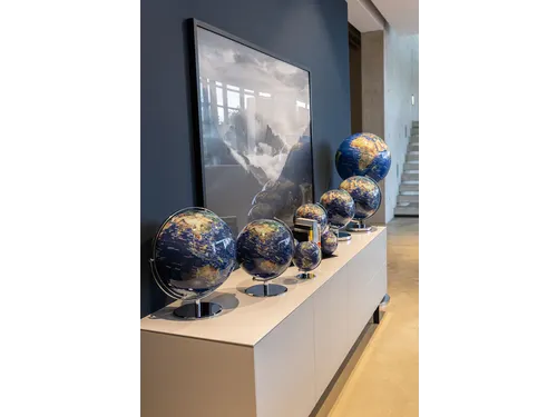 TROIKA Wereldbol Lunar 20cm Chroom Blauw-Groen