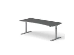 Elektrisch ihv bureau,HxBxD 650-1310x2000x900/800mm,blad donkergrijs