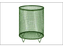Afvalbak Van Draadgaas 63 Liter Vloeropstelling Verzinkt Groen