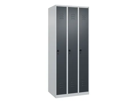 locker,HxBxD 1850x750x500mm,3vak,vak B 250mm,draaigrendel