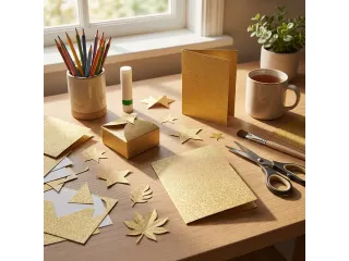 Glitterkarton Kangaro brons 50x70cm pak à 10 vel - 5
