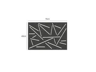 Akoestisch Bureaupaneel met patroon uitsnede 60x75cm Zwart - 3