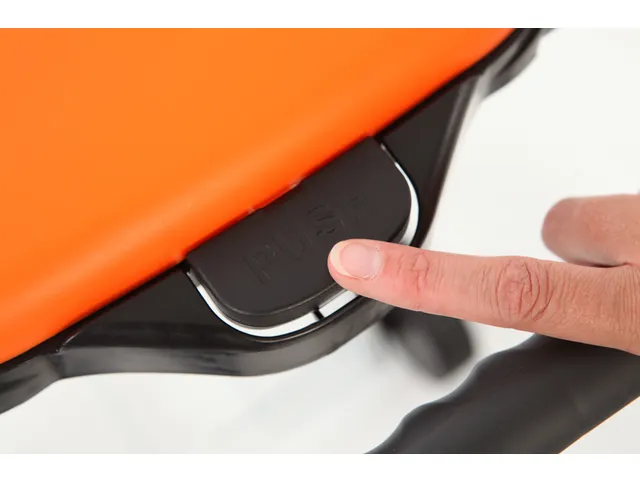 Afvalzakhouder Move & Up Oranje 120 Liter zakken Verrijdbaar