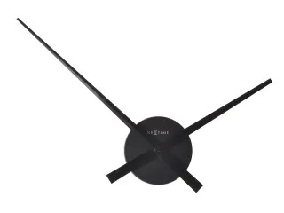 Wandklok Nextime Dia. 48cmx3cm Aluminium Zwart 'small Hands' - 1