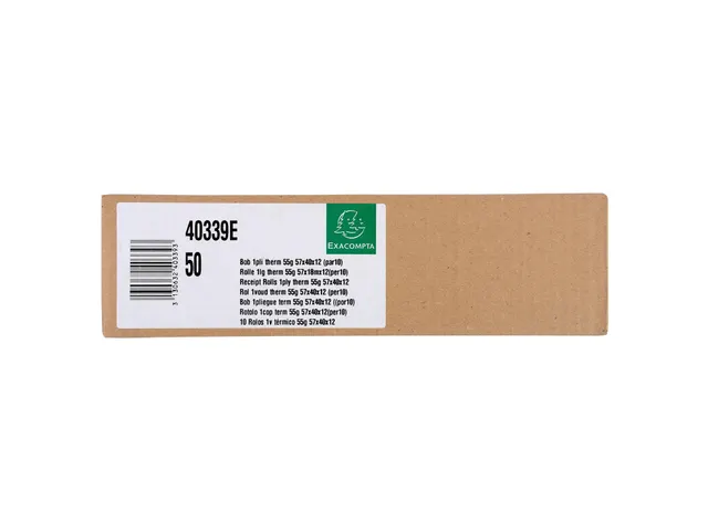 Thermische Tel- en Kassarol, 1-voud, Papier 55g, 57x40x12mm