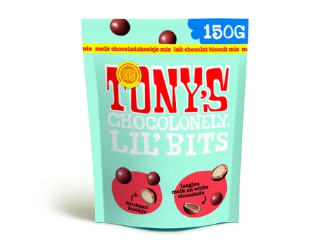 Chocolade Tony's Chocolonely Lil Bits melk koekje mix 150 gram
