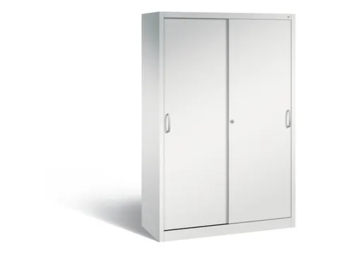 schuifdeurkast,HxBxD 1950x1200x500mm,romp RAL7035,front RAL7035