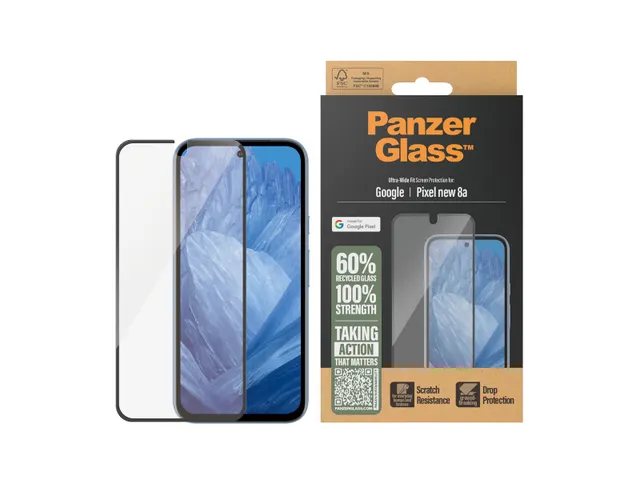 PanzerGlass Screen Protector Google Pixel 9a | Ultra-Wide Fit, Goog