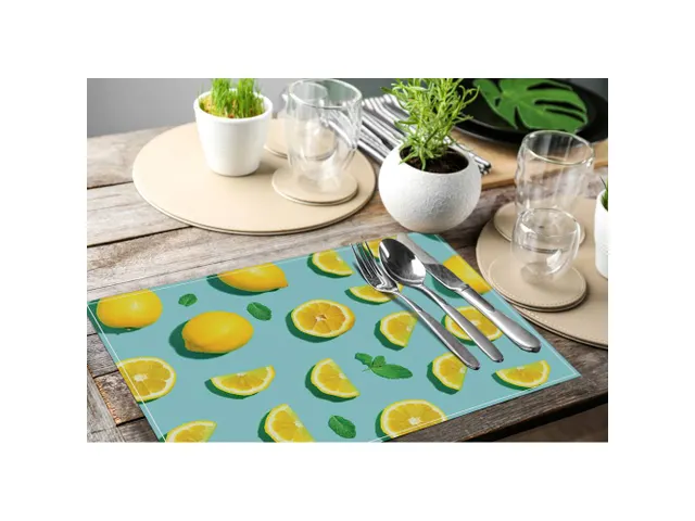Set de table 45x32cm PVC Citrons 6 pièces
