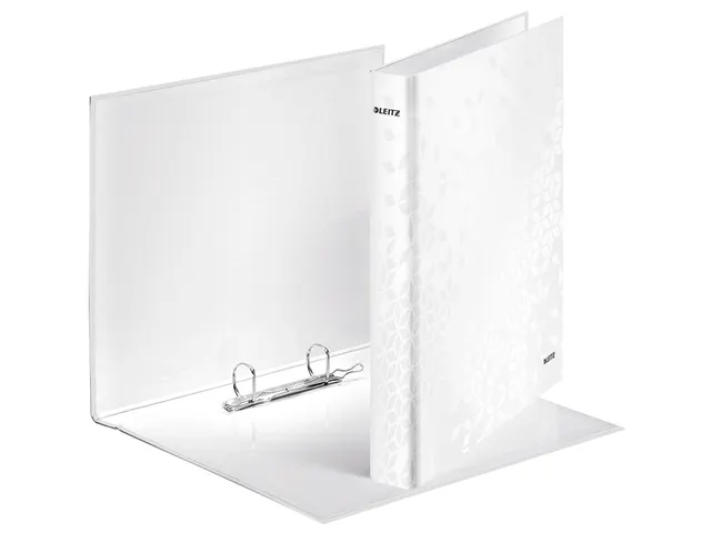 Ringband Leitz WOW A4 2-rings D-mech 25mm karton wit