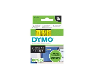 Labeltape Dymo 53718 D1 S720980 24mmx7m zwart op geel - 1