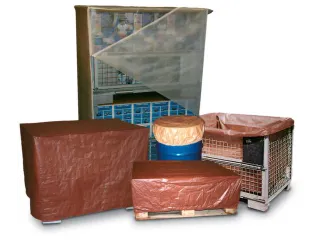 Afdekhoes 300x1250x850mm Pe-Folie Met Elastiek Bruin - 2