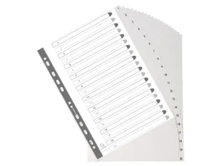 Tab. gerecycled PP A 4 bedrukt 1-20 grijs - 2