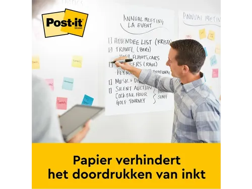 Meeting chart 3M Post-it 563 Super Sticky 508x584mm blanco