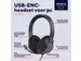 Trust Ayda Max USB-headset met ENC Bedrade hoofdtelefoon Zwart