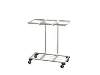 vuilniszakstandaard,v. 3x110l,HxBxD 900x833x360mm,frame staal wit - 1