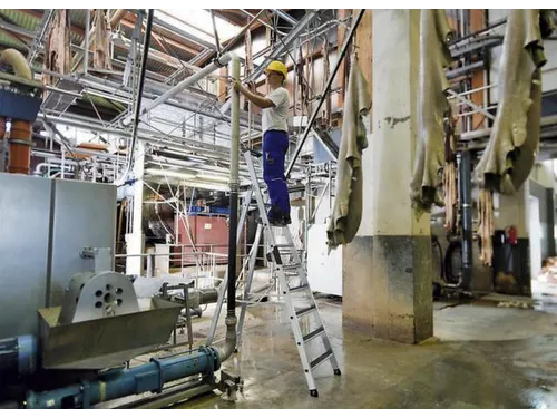 Ladder Aluminium Bordes 1.87m Aan Eenzijdig 8treden Bordes