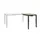 Bureau Linesto N4 aanbouwtafel 120x60cm robson eiken 25mm zwart
