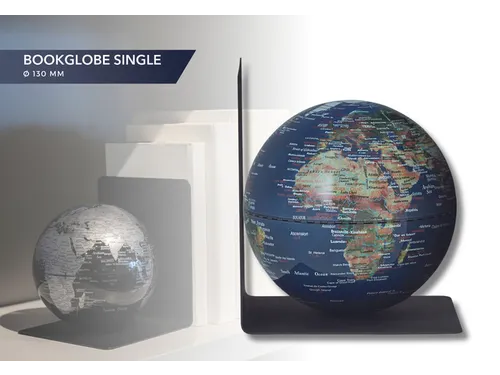 Boekensteun TROIKA met magnetische Wereldbol 13cm blauw-groen