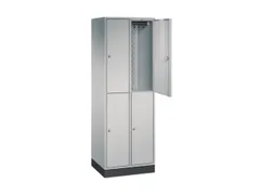 Dubbeldekse garderobekast,HxBxD 1950x620x500mm,2x2vak.,vak B 260mm