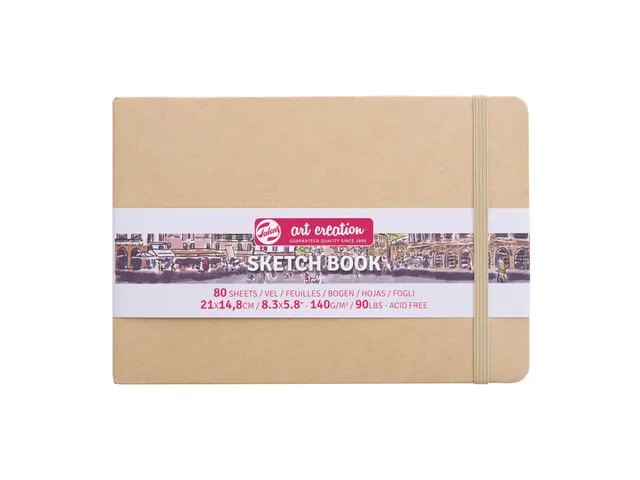 Schetsboek Talens Art Creation 80 witte vellen 140gr 210x150mm kraft