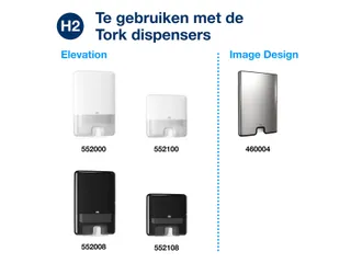 Tork 100888 H2 Xpress compressed Premium Handdoek 2-laags 12x170 stuk - 8