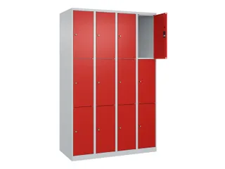 lockerkast,HxBxD 1850x1200x500mm,4x3vakken,vak B 300mm,cil.-slot - 1