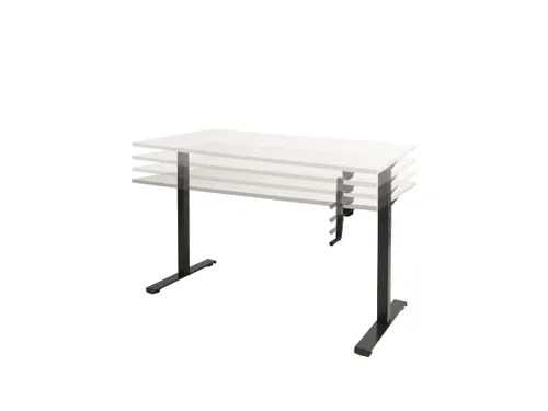 Dextro Slinger Bureau Zit-sta T-poot 180x90 houtprint schaduw 25mm alu