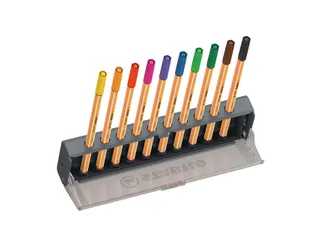 Fineliner STABILO point 88 Fijn clickset à 10 kleuren - 8