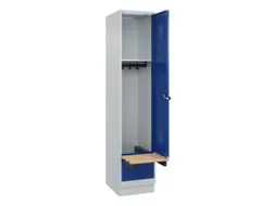 locker met bank,HxBxD 1950x400x815mm,1vak,vak B 400mm,draaigrendel