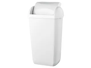 Afvalbak Kunststof Wit 23 Liter Met Swing Deksel - 2