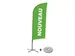 Drapeau Restauration Alu Wind Set complet Impression "Nouveau" Vert