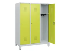 schoollocker,HxBxD 1630x1200x500mm,3vak,vak B 400mm,cil.-slot,voeten