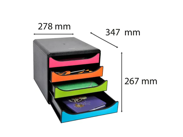 Ladenblok A4+ BIG-BOX Classic 4 lades Harlekijn