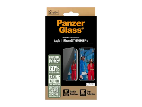 PanzerGlass Privacy Screen Protector iPhone 16e | 14 | 13 | 13 Pro