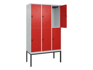 dubbeldekse locker,HxBxD 2120x1200x500mm,3x2vak.,vak B 400mm - 2