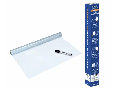 Legamaster Magic-Chart Clearboard Folie 60x80cm Transparant 25 vel
