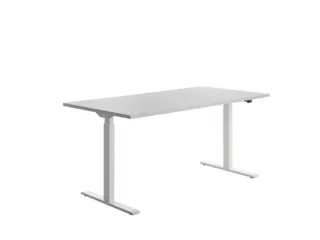 Elektrisch ihv bureau,HxBxD 700-1200x1600x800mm,blad wit,T-voet wit - 2