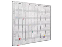 Verticale Jaarplanner Magnetisch 60x90cm Engels Softline profiel 8mm