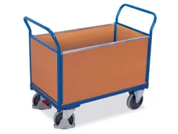 Platformwagen 500kg Laadvlak 1200x760mm 4 Wanden Ral 5010 Beuken