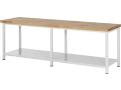 werkbank,HxBxD 840-1040x2500x700mm,beukblad,draagverm. 1250kg