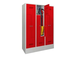 Z-garderobekast,HxBxD 1850x1200x500mm,RAL7035,front RAL3000 - 2