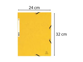 Elastomap 3 kleppen glanskarton 355gm² - A4-Geel - 4