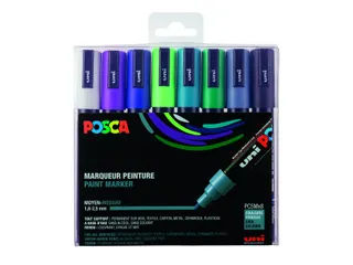 Verfstift Posca PC5M Medium Punt 1,8-2,5mm 8st koele kleuren - 1