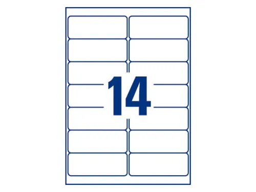 Etiket Avery J8163-100 99.1x38.1mm Inkjet Wit 1400 Stuks
