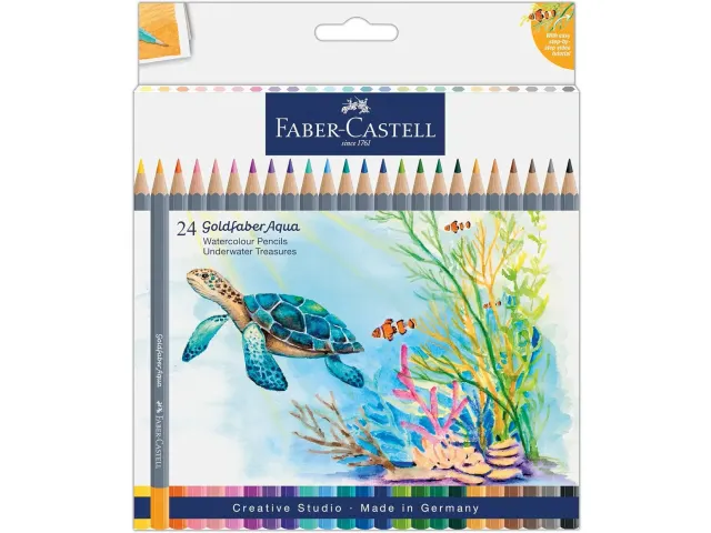 Crayons aquarellables Faber-Castell Goldfaber Underwater Treasures bo