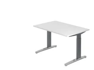 In hoogte verstelbaar bureau,HxBxD 680-850x1200x800mm,blad wit - 1