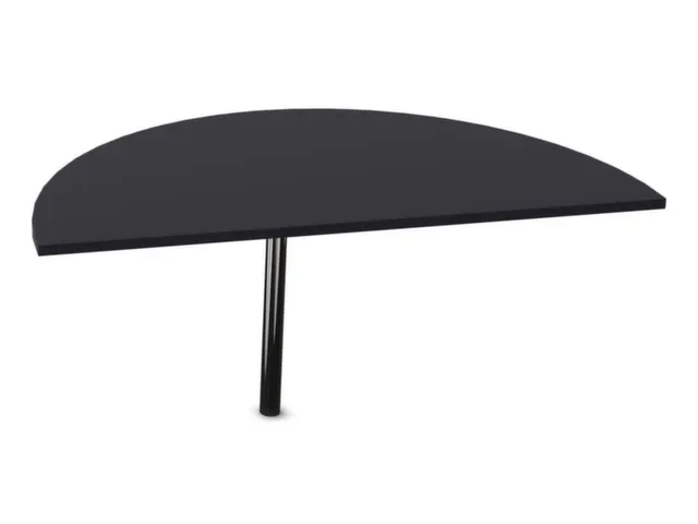 aanbouwtafel,HxBxD 740x1400x700mm,halfrond,CC-zwart
