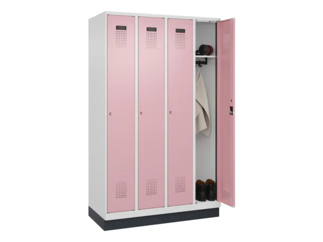locker,HxBxD 1950x1200x500mm,4vak,vak B 300mm,cil.-slot,sokkel